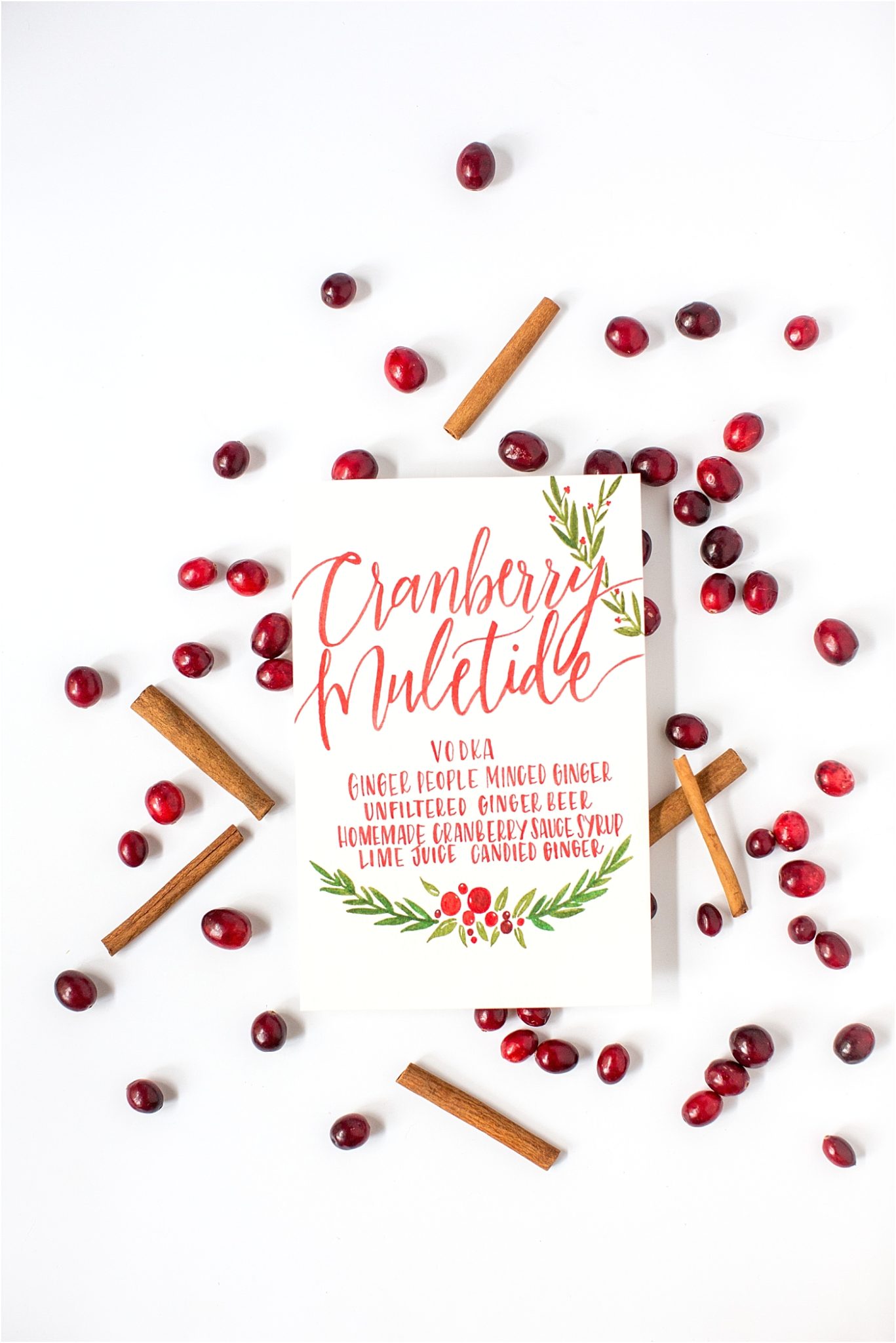 Cranberry Muletide Christmas Cocktail Recipe | Copper Moscow Mule Mug | Christmas Drink | New Years Drink | Party Drink