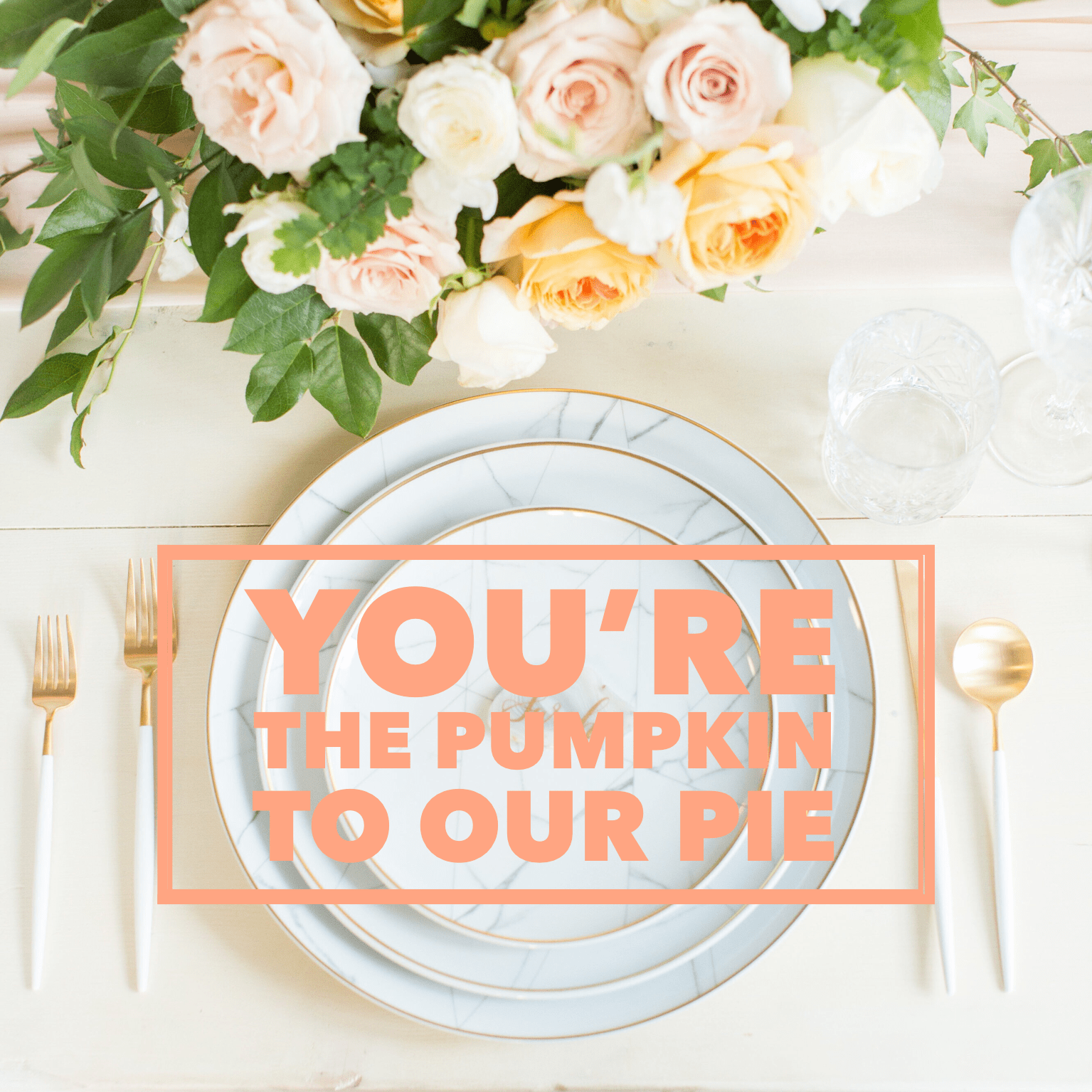Black Friday Sale | Black Friday Deal | You're the pumpkin to our pie | You're the pumpkin to my pie | Thanksgiving Quote | Table Setting | Thanksgiving Table | Laura & Rachel Photography