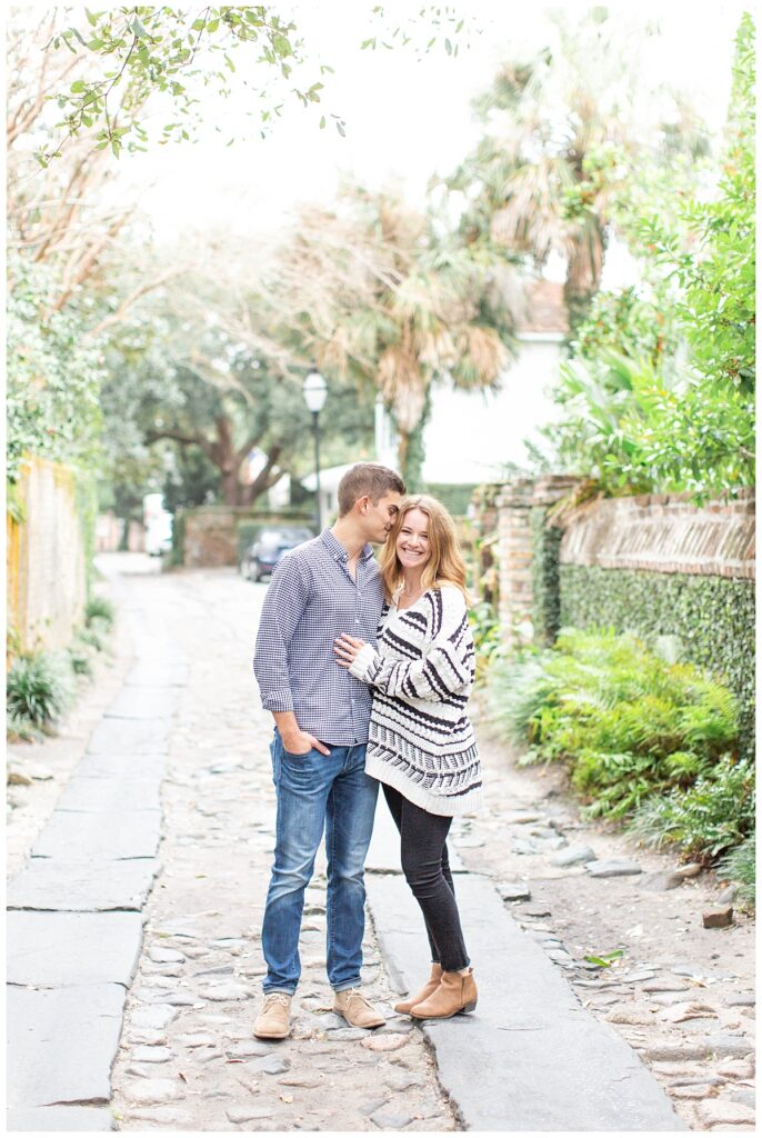 Cobblestone Charleston Proposal | Laura & Rachel Photography