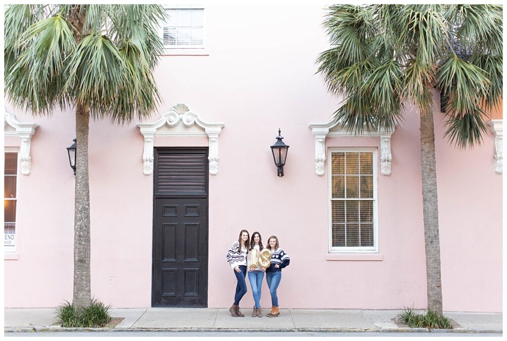 The Mills House Pink Wall Portraits | A Charleston Girls Birthday Excursion with Laura & Rachel Photography