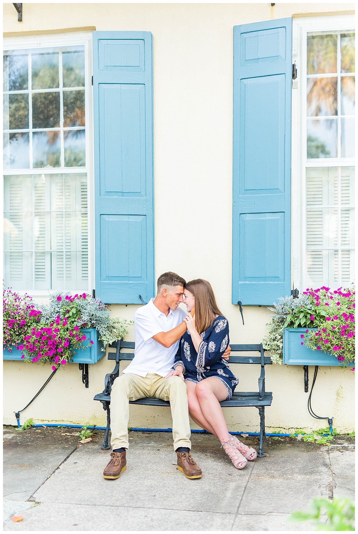 Charleston Anniversary Portraits | Rainbow Row & Folly Beach