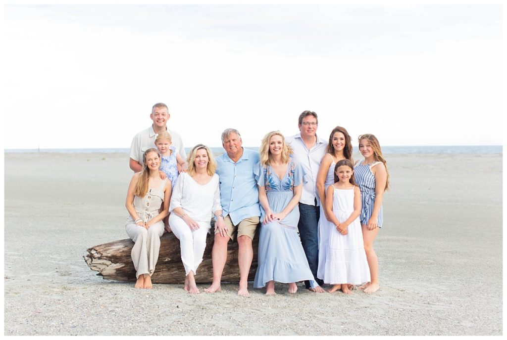 Isle of Palms Family Portrait Session | Large Family Group | Charleston Family Photographers | Laura & Rachel Photography