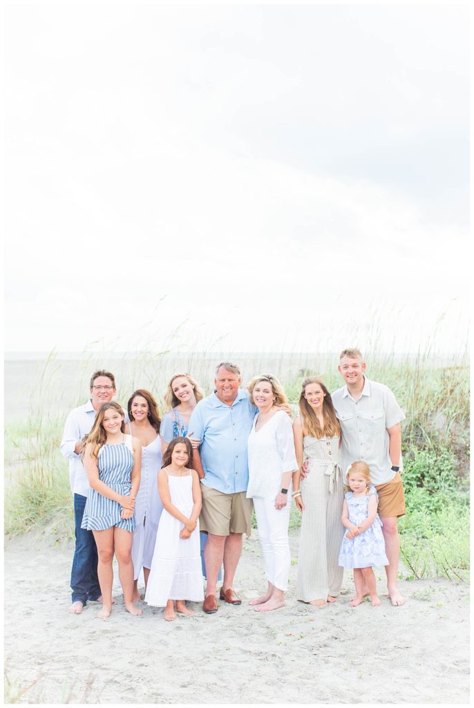 Isle of Palms Family Portrait Session | Family Seagrass Portrait | Charleston Family Photographers | Laura & Rachel Photography