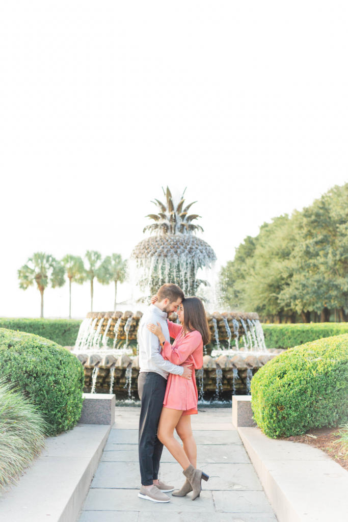 The Best Place to Propose in Charleston - Pineapple Fountain