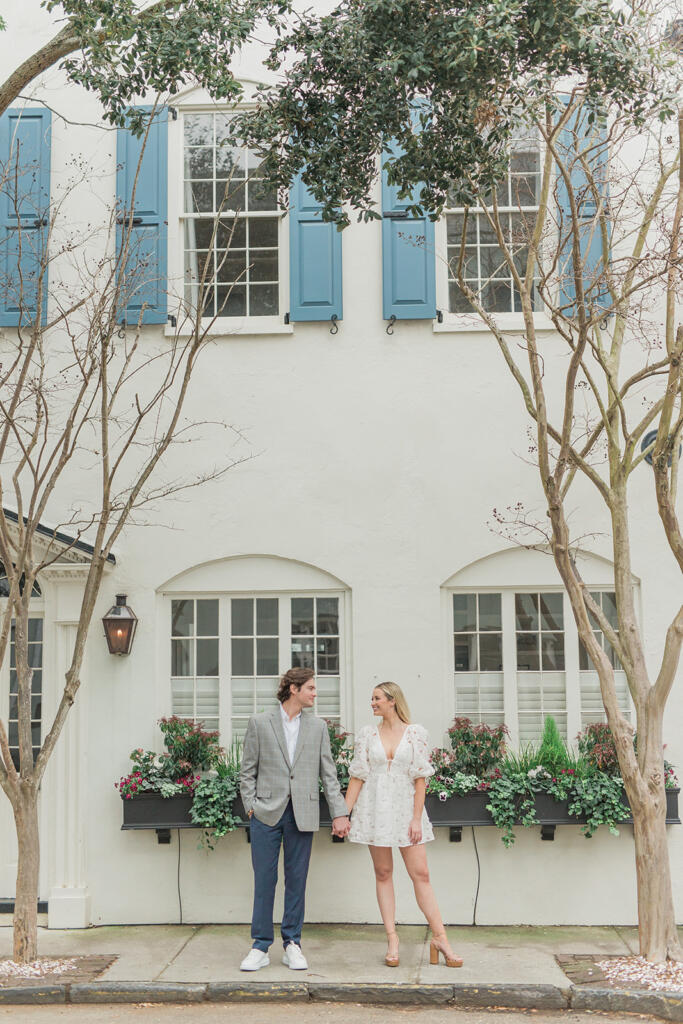 Downtown Charleston Engagement Session | Charleston Engagement Photographer | Charleston Film Photographer Charleston Wedding Photographers | Charleston Proposal Photographers | Where to Propose in Charleston | Laura and Rachel Photography