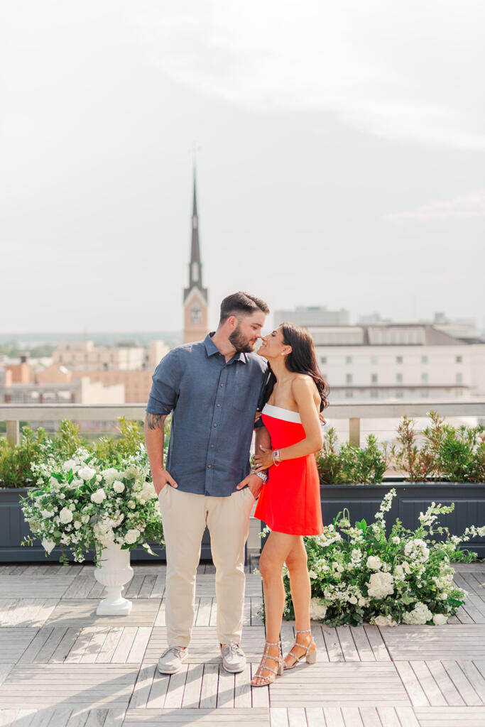 Luxury Rooftop Charleston Proposal | The Dewberry Charleston Proposal | Charleston Proposal Photographer | Charleston Proposal Planner | Laura and Rachel Photography