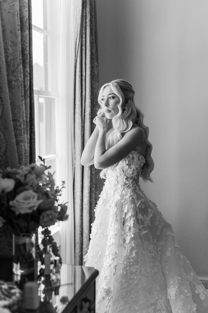 Getting Ready — The Planters Inn Bride getting ready at The Planters Inn in Charleston, SC, for her Hotel Emeline wedding - Laura and Rachel Photography www.lauraandrachel.com