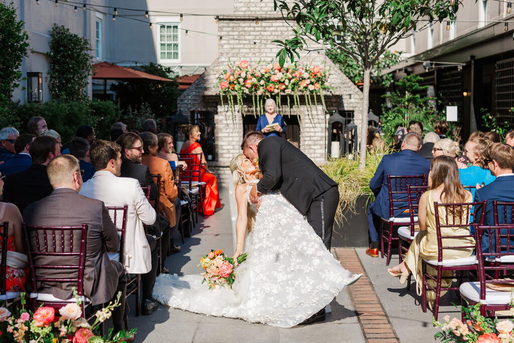 Wedding reception details at Hotel Emeline in Charleston, SC, captured by Laura & Rachel Photography www.lauraandrachel.com