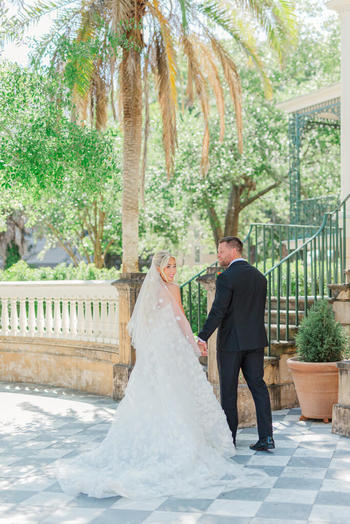 Wedding portraits in historic downtown Charleston, SC, captured by Laura & Rachel Photography www.lauraandrachel.com